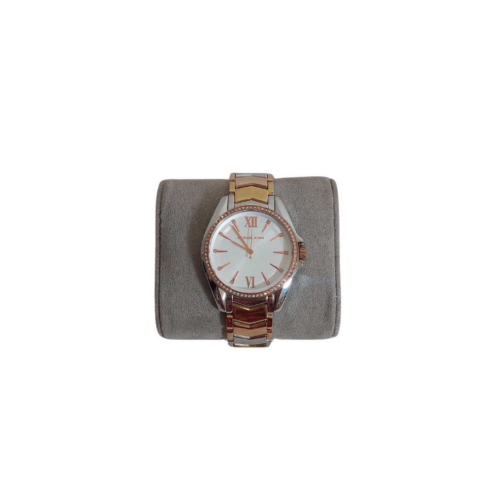 Michael Kors Stones Embellished Round Dial MK 6686 Stainless Steel Analog Watch | Gently Used |