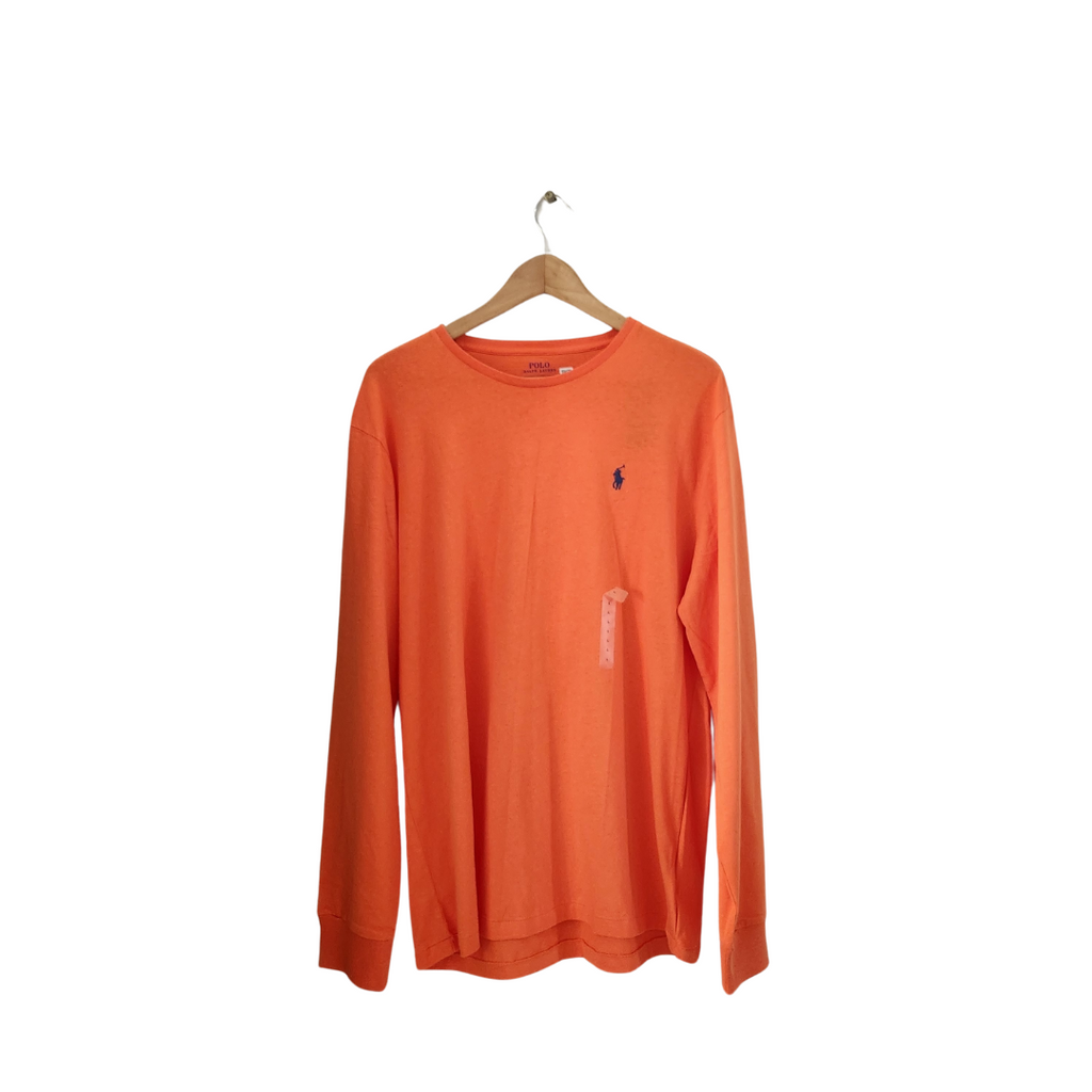 Ralph Lauren Polo Men's Orange Long-sleeves T-shirt | Brand New |