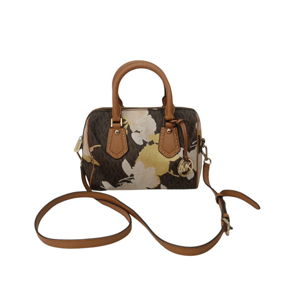 Michael Kors Brown Aria Satchel Bag | Pre Loved |