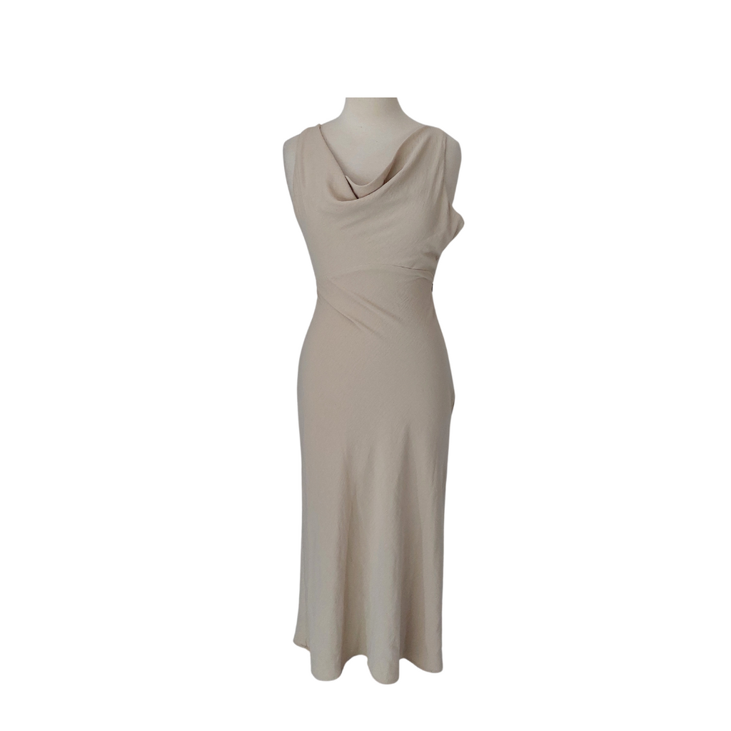 Zara Beige Sleeveless Maxi Dress | Gently Used |
