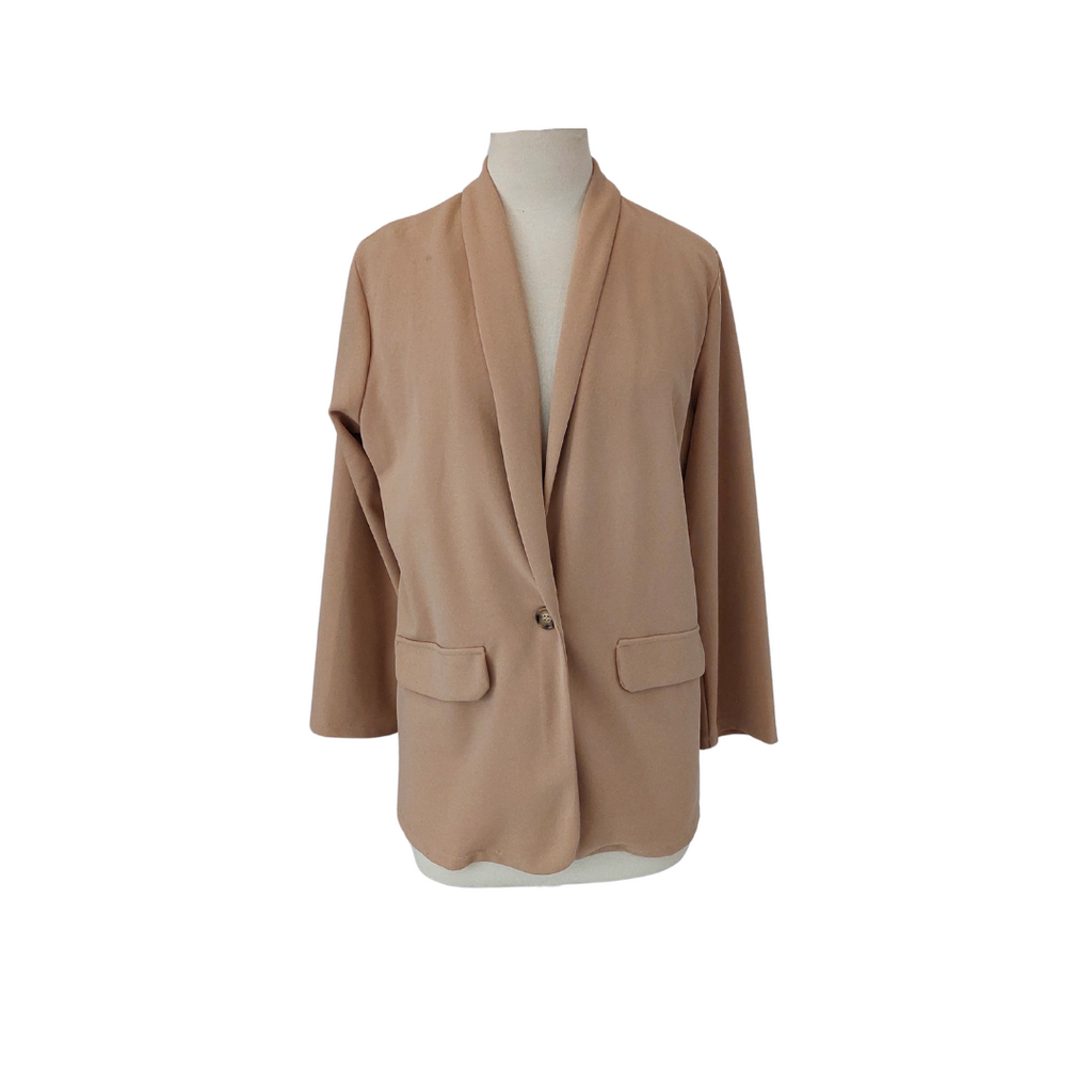 Max Beige Front Button Blazer | Pre Loved |