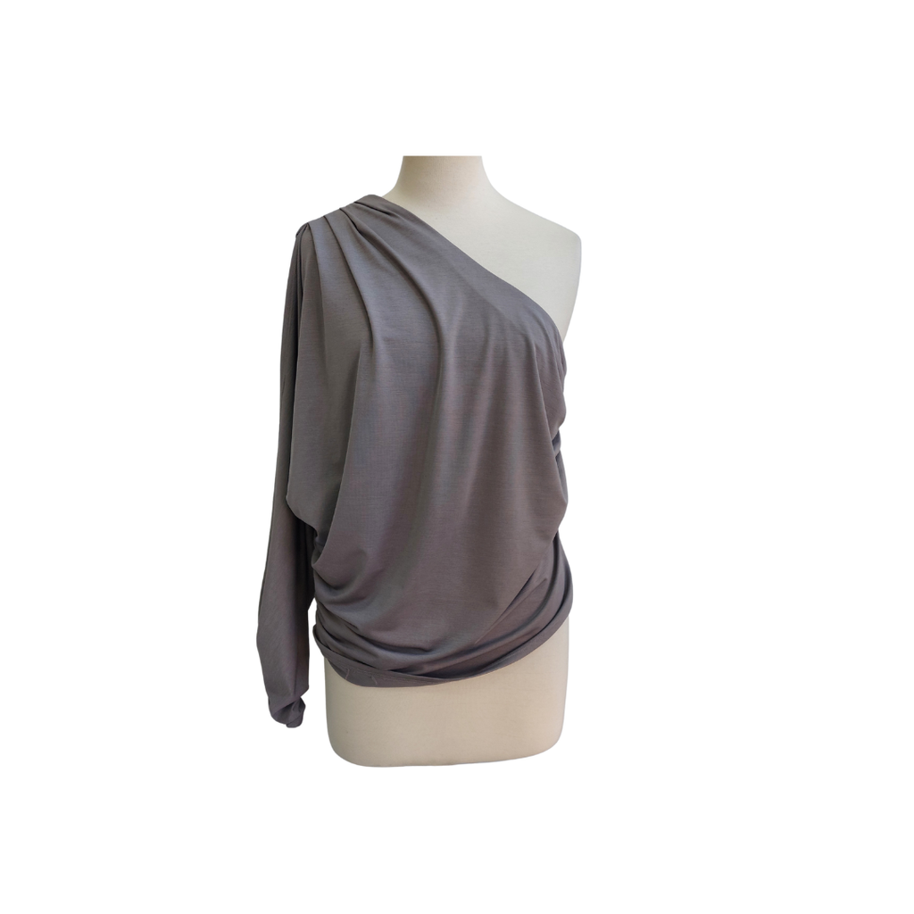 River Island Light Grey One Shoulder Top | Brand New |