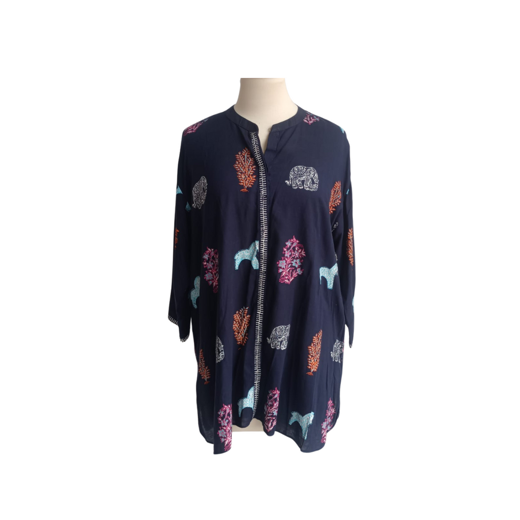 Blocked Textiles Navy Animal & Floral Print Co-ord Set | Gently Used |