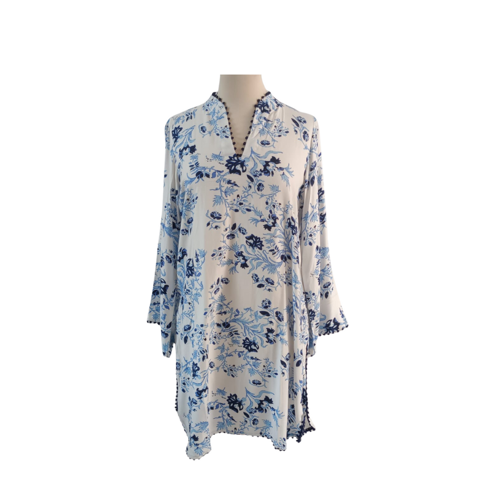 Riffat Aliani White & Blue Printed Co-ord Set | Gently Used |