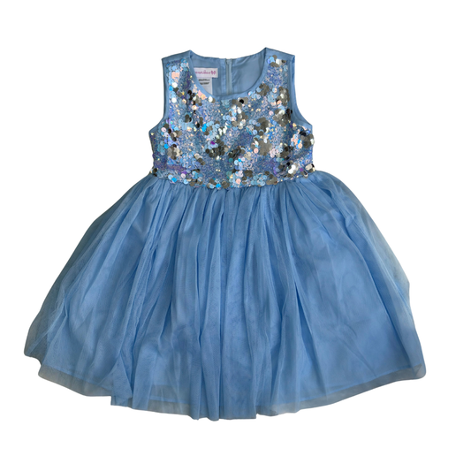 Bonnie Jean Ice Blue Embellished Net Dress (5 Years) | Brand New |