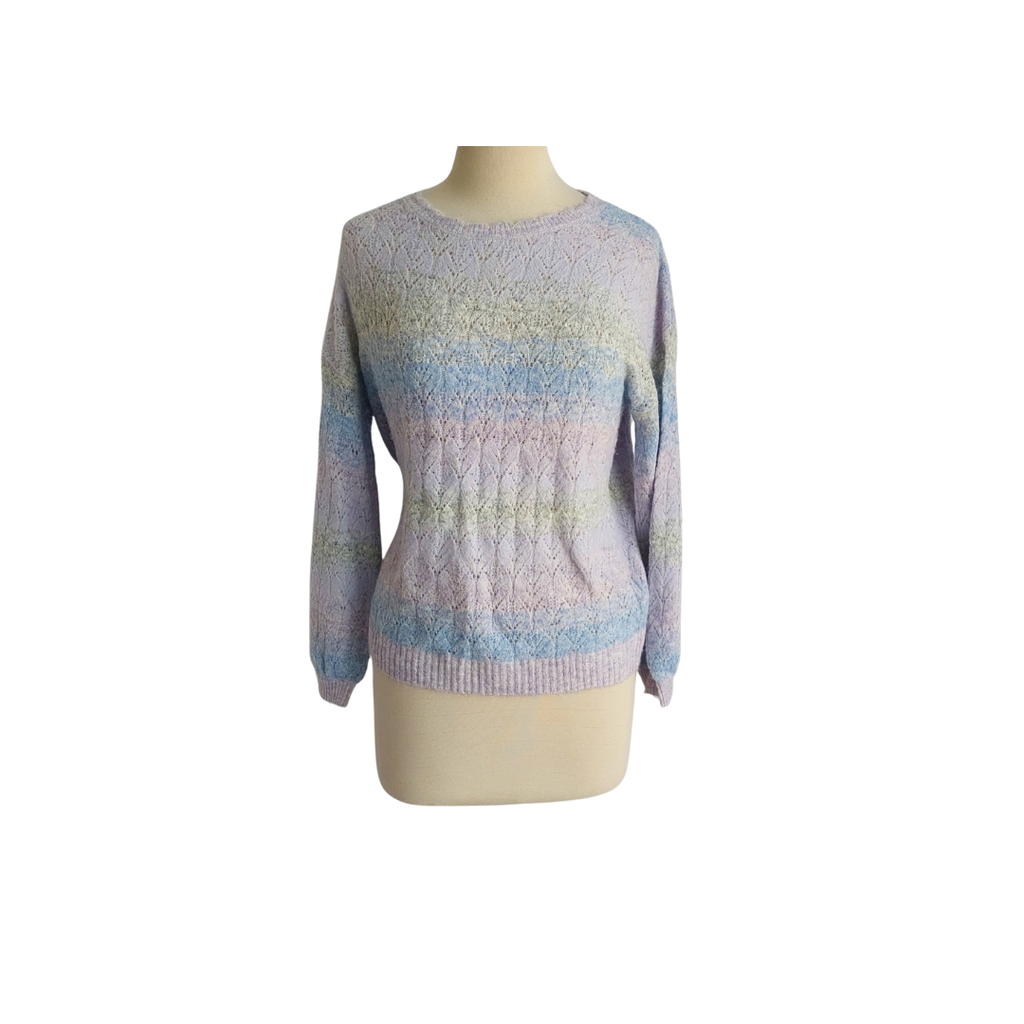 Monsoon Lilac Cut Work Detail Sweater | Gently Used |