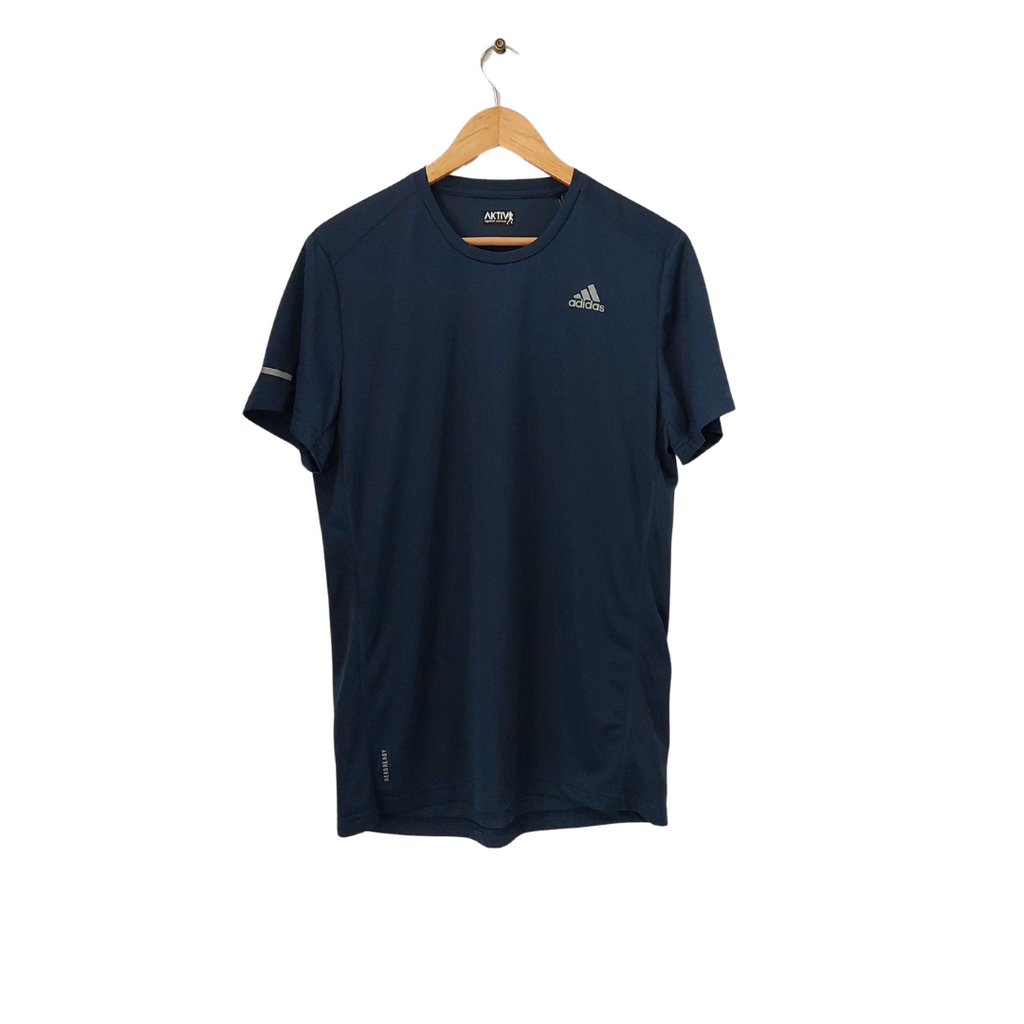 Adidas Men's Navy Dri Fit Run It T-Shirt | Brand New |