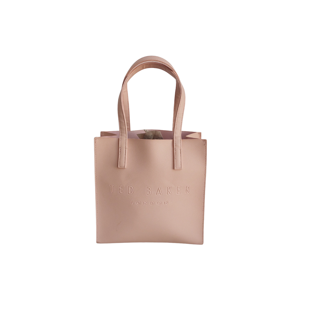 Ted Baker Pink Shopper Leatherette Small Icon Tote Bag | Gently Used |