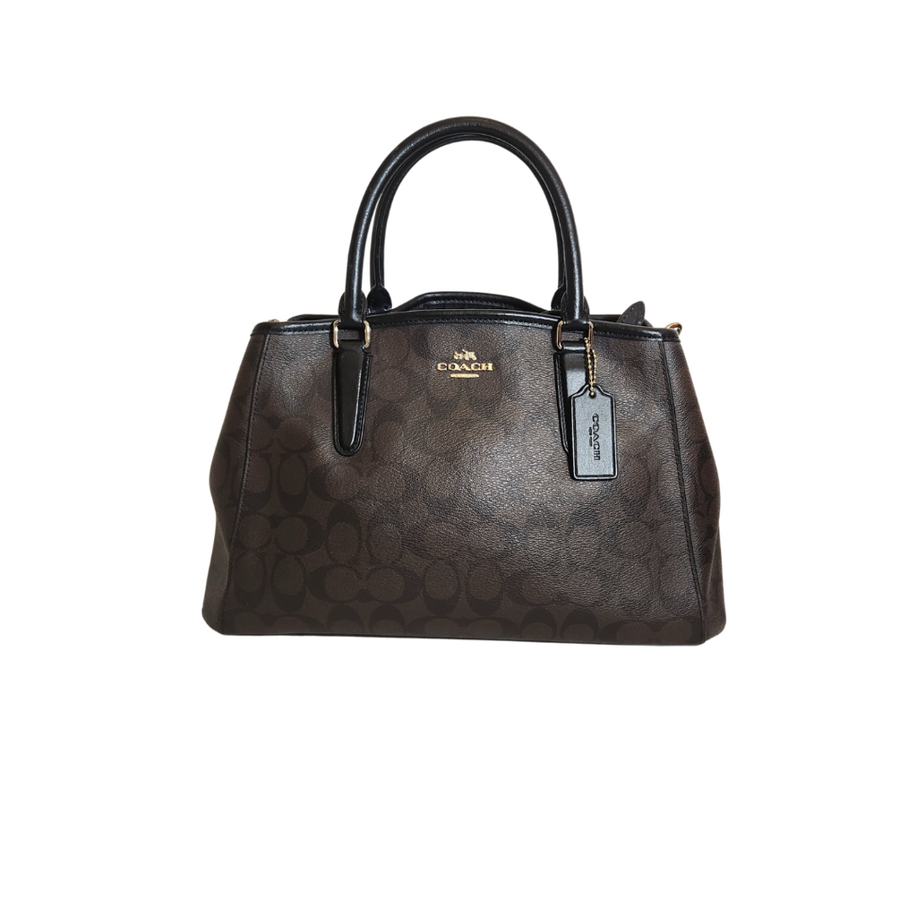 Coach Brown Signature Margot Carryall Satchel | Pre Loved |