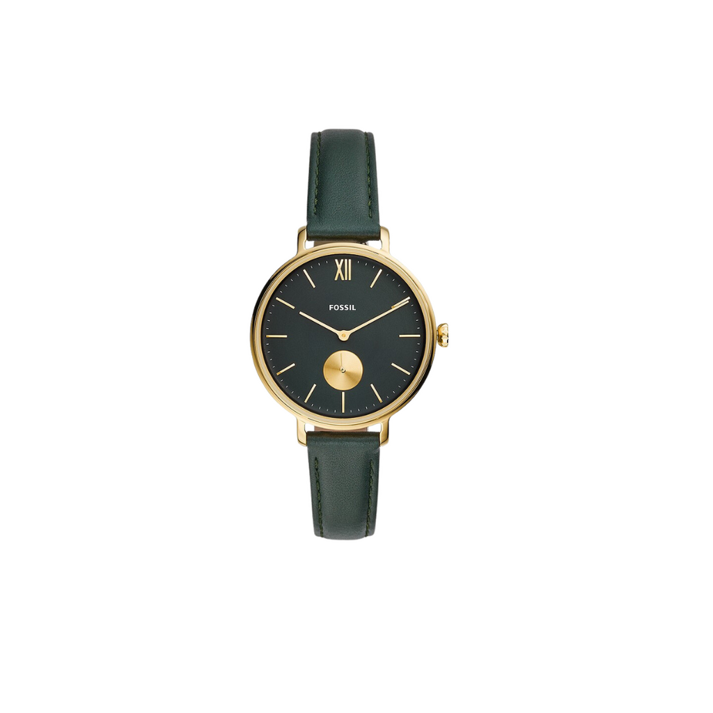 Fossil Kalya Three-Hand Dark Green Leather Watch | Pre Loved |