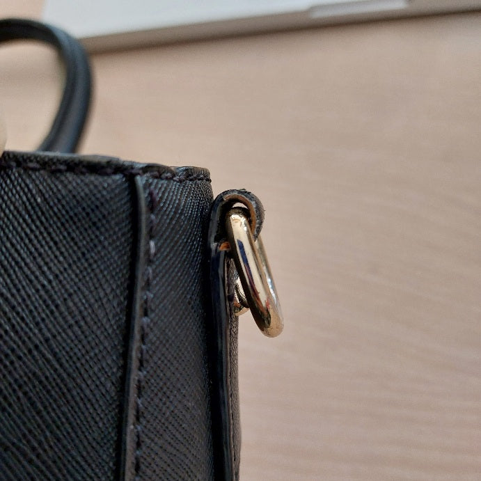 Kate Spade Black Leather Medium Satchel | Pre Loved |