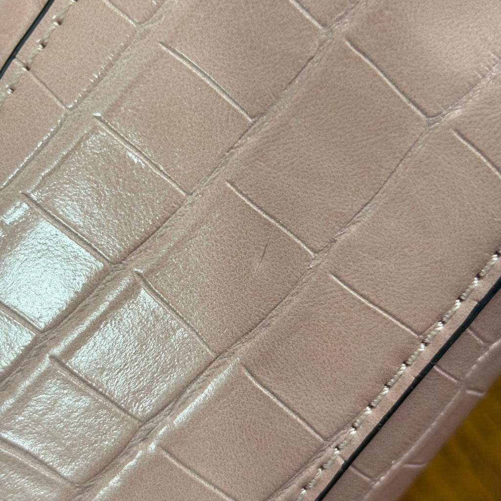 Aldo Pink Posa Croc Textured Satchel Bag | Gently Used |