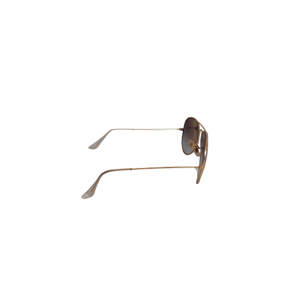 Ray-Ban Classic Gold Aviator Blue Lens Sunglasses | Pre Loved |