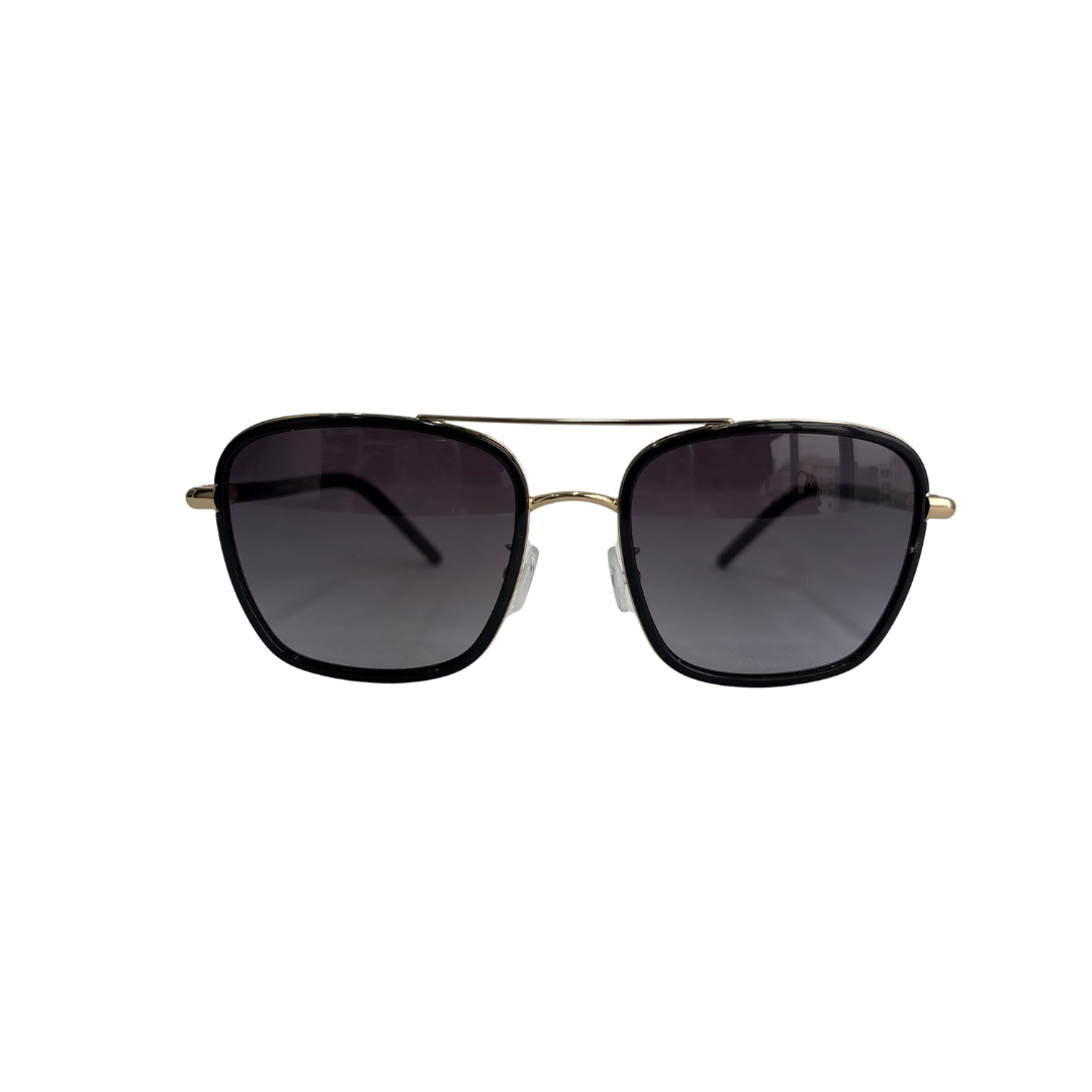 Tory Burch Gold Black Gradient Grey Square Sunglasses | Pre Loved |