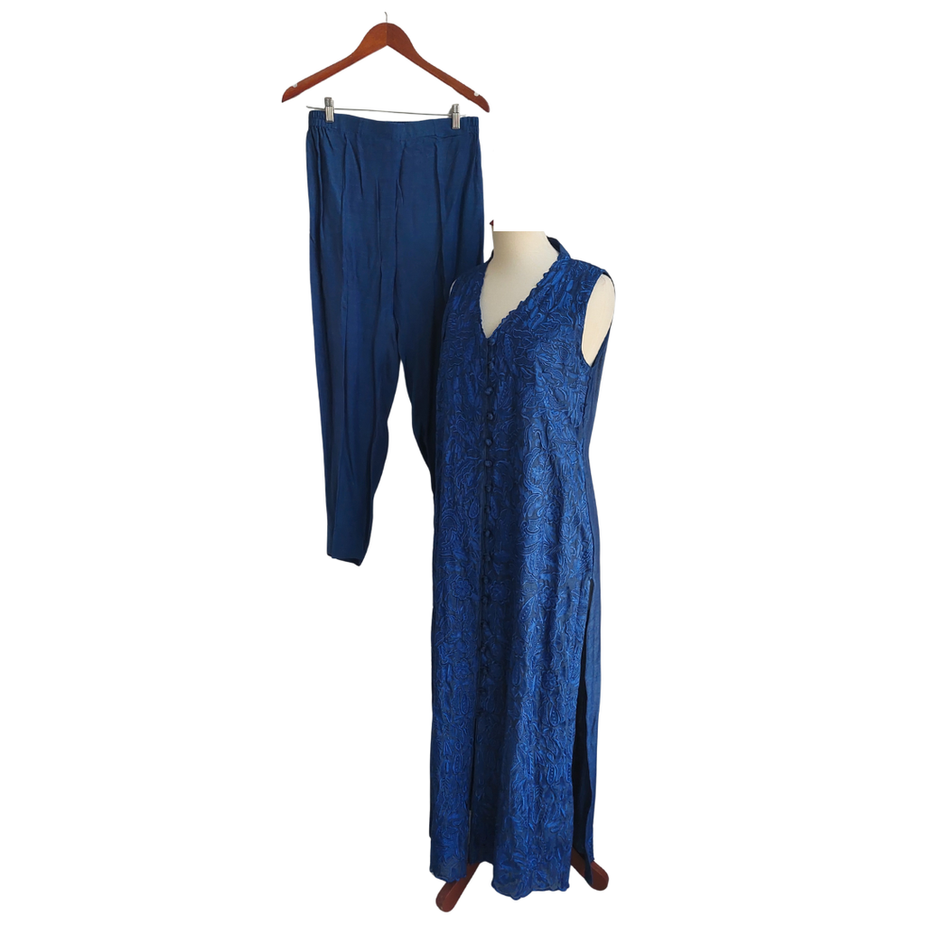 Ayesha Somaya Blue Embroidered Co-ord Set | Like New |