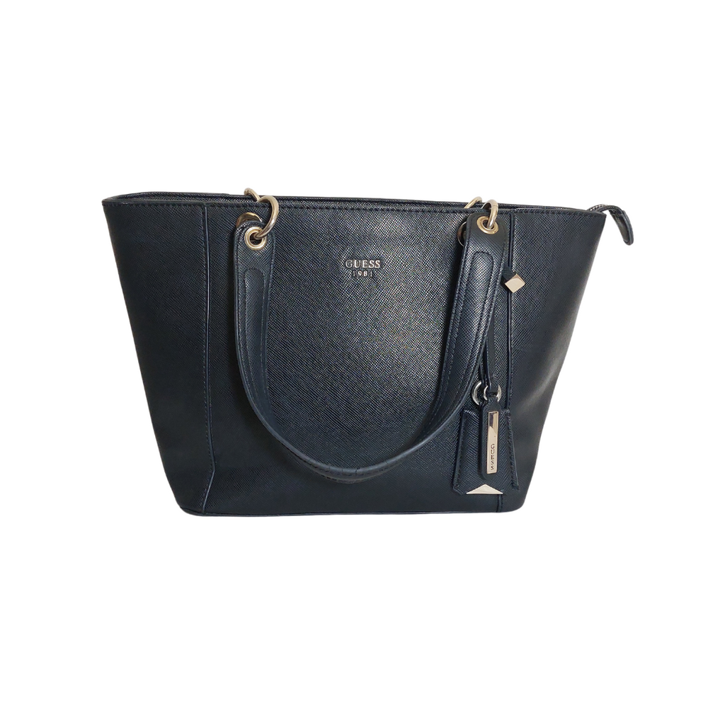 Guess Black Kamryn Leatherette Tote Bag | Pre Loved |