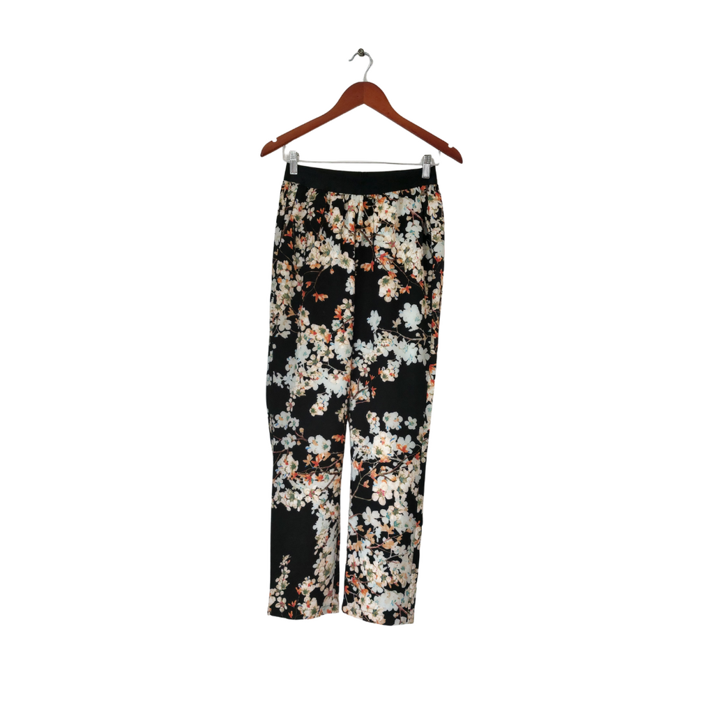 Magasin Black Floral Printed Jacket with Pants | Gently Used |
