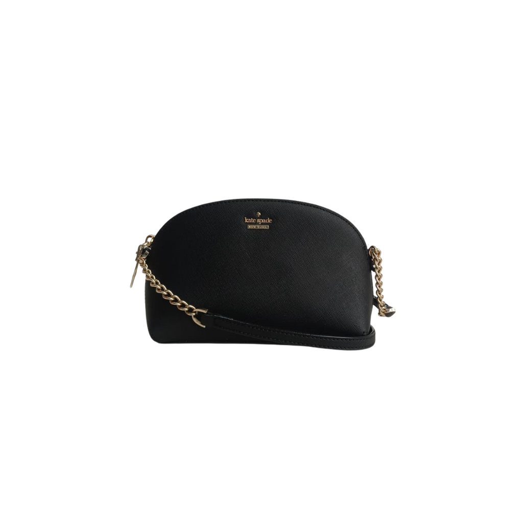 Kate Spade Black Leather Dome Crossbody Bag | Gently Used |
