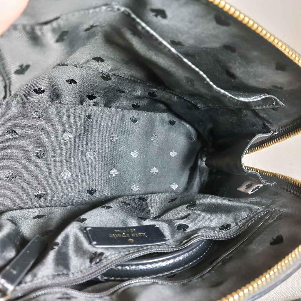 Kate Spade Black Leather 'Patterson Drive' Dome Satchel Bag | Gently Used |