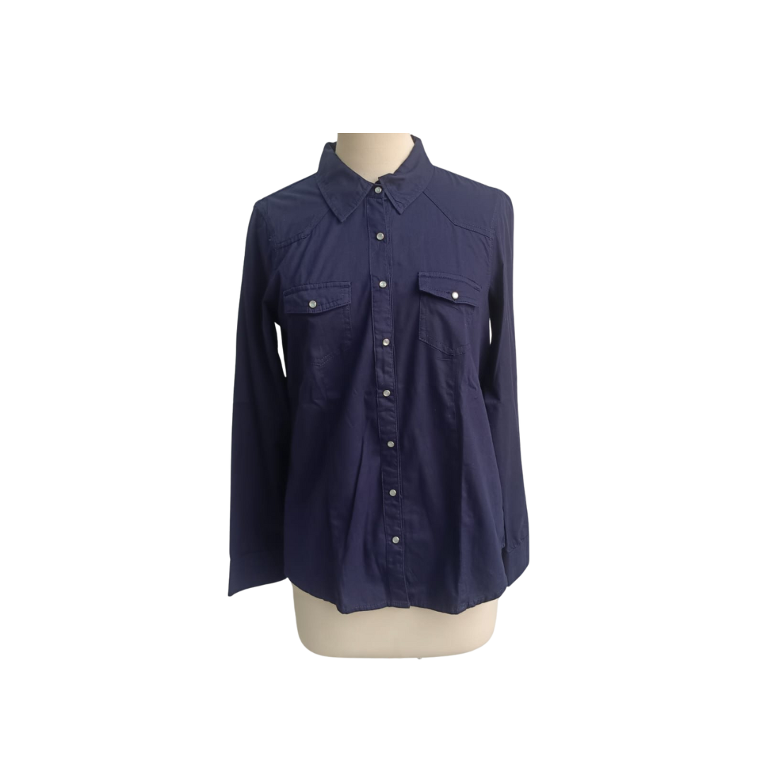 Forever 21 Purple Button Down Collared Shirt Pre Loved