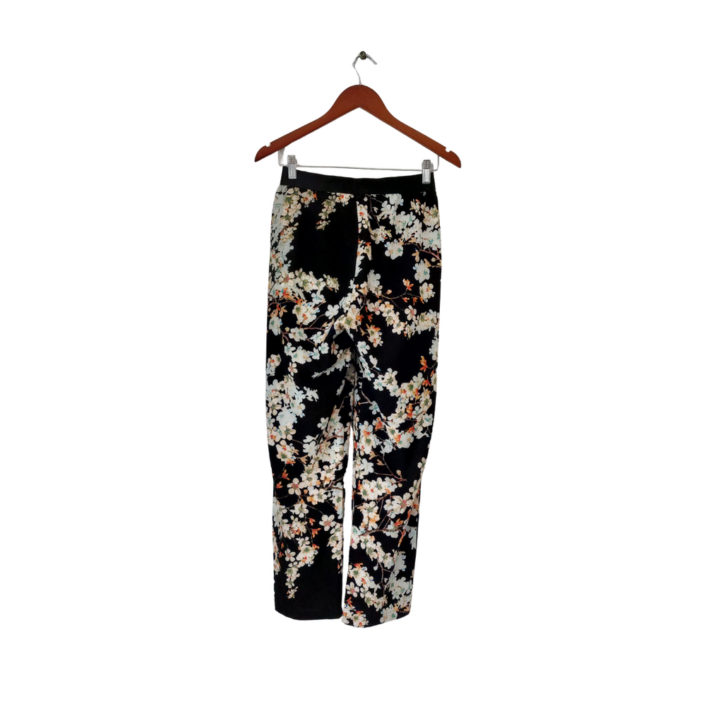 Magasin Black Floral Printed Jacket with Pants | Gently Used |