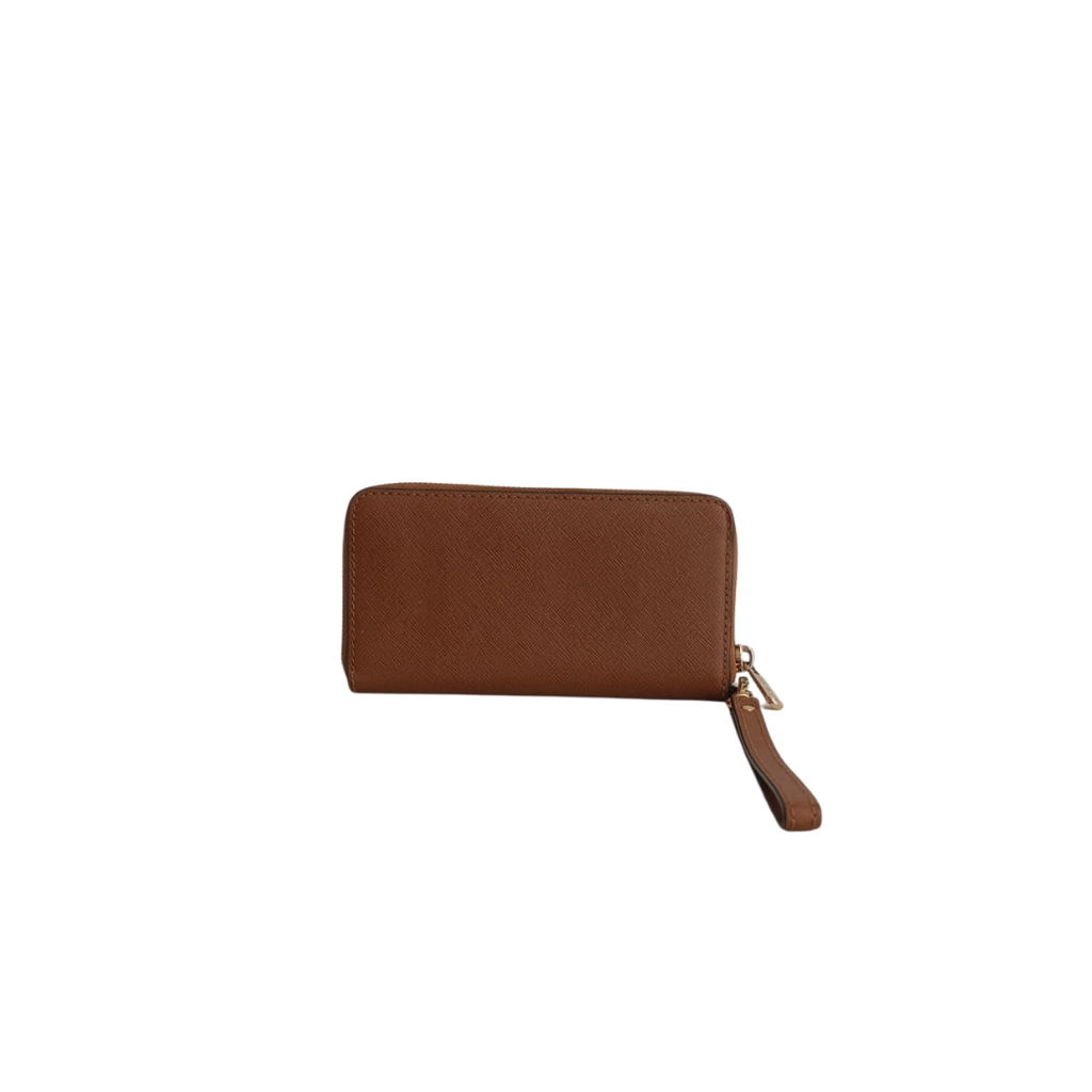Michael Kors Tan Saffiano Leather Zip-Around Wallet | Pre Loved |