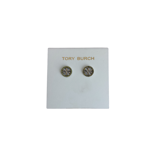 Tory Burch Silver Miller Pavé Stud Earrings | Like New |