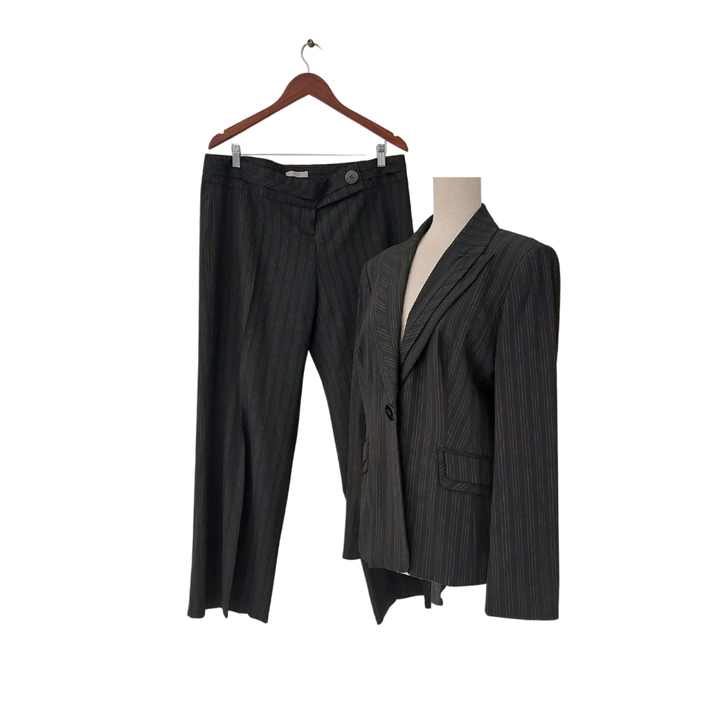 Marks & Spencer Black Striped Blazer And Pants Set | Pre Loved |