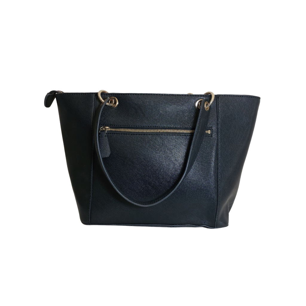 Guess Black Kamryn Leatherette Tote Bag | Pre Loved |
