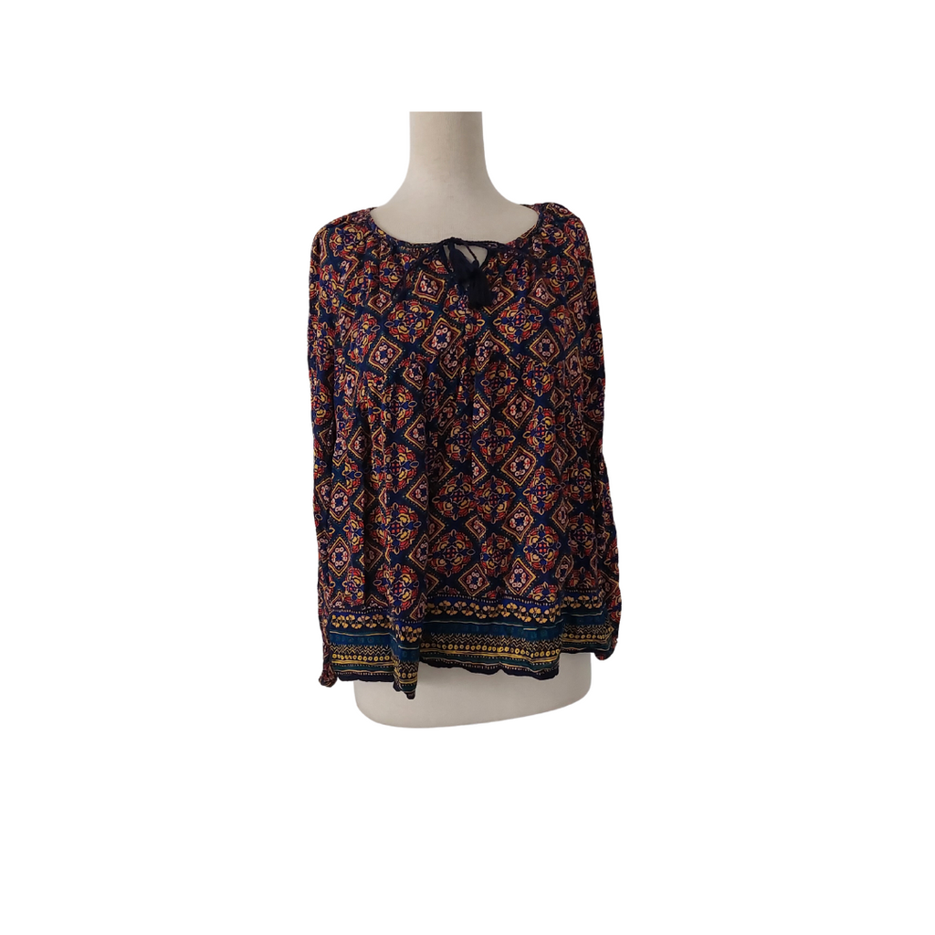 Old Navy Multi-colour Ethnic Peasant Blouse | Gently Used |