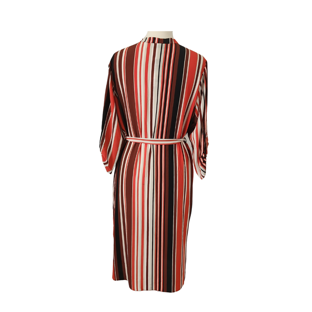Wallis Striped Orange Belted Button-down Dress | Brand New |