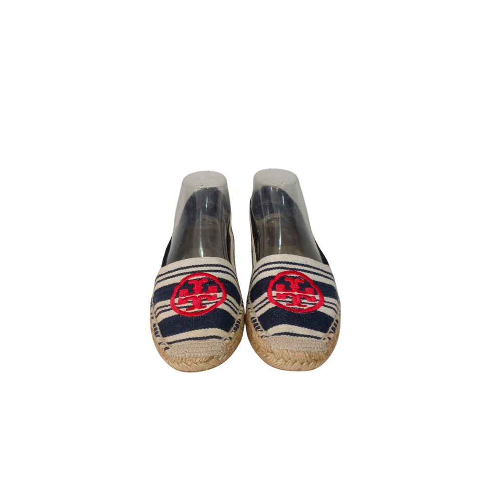 Tory Burch Red, White And Blue Espadrilles | Pre Loved |