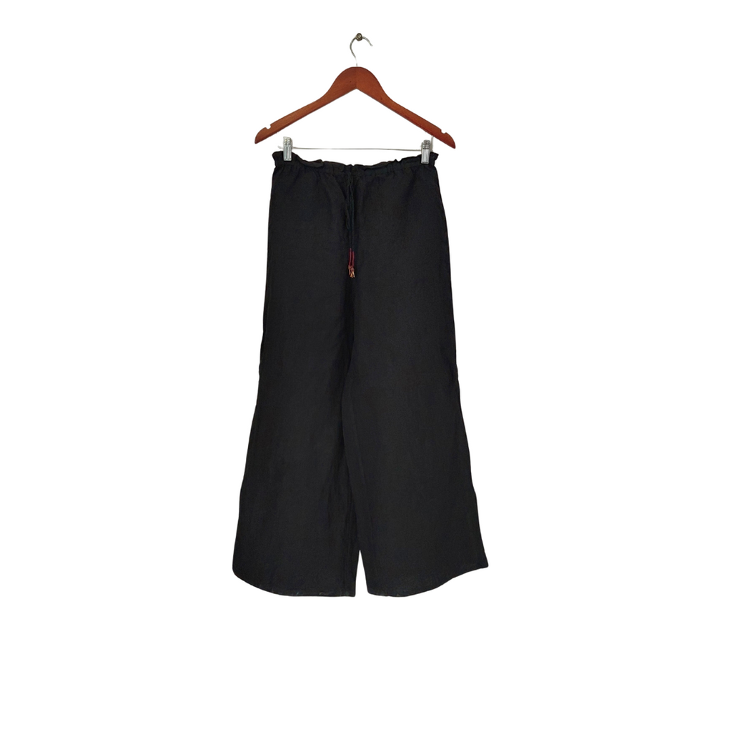 Zara Black Wide Leg Linen Pants | Gently Used |