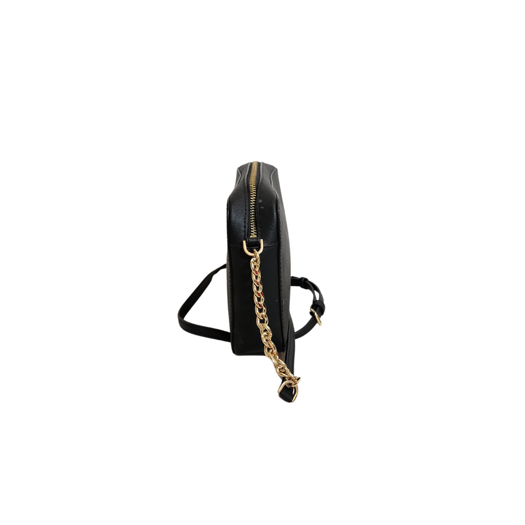 Michael Kors Large Black Leather Crossbody Bag | Pre Loved |