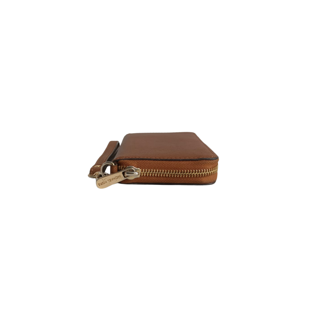 Michael Kors Tan Saffiano Leather Zip-Around Wallet | Pre Loved |