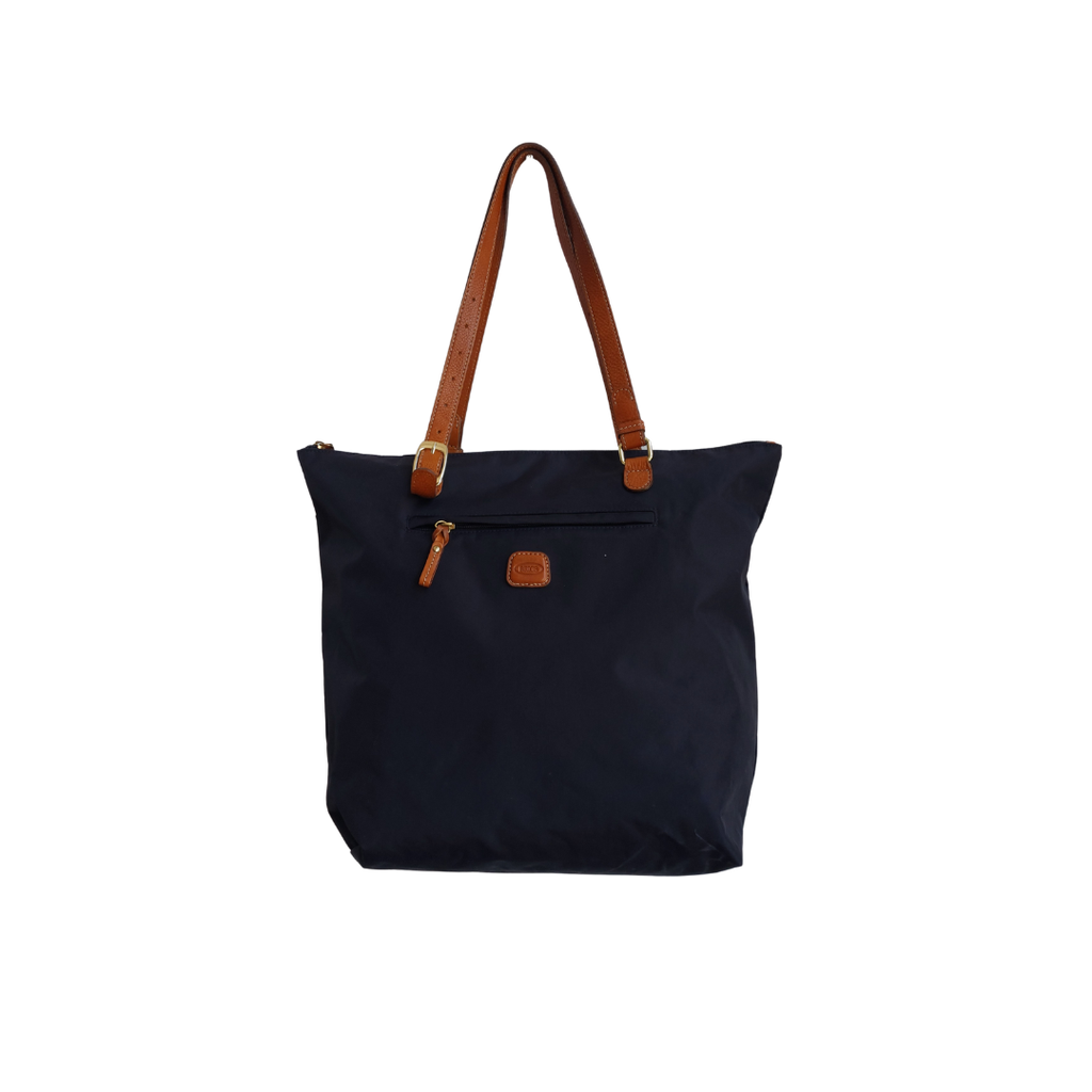 Bric's Sportina Navy Travel Nylon Medium Shopper Tote Bag | Pre Loved |