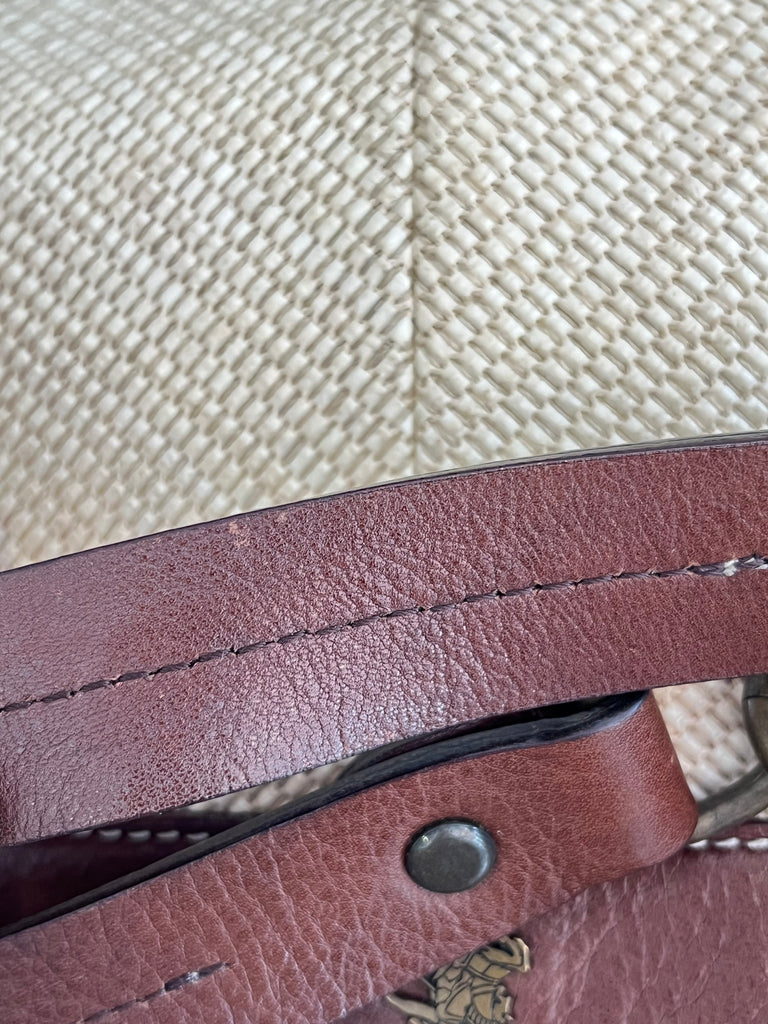 Burberry Blue Label Hemp Vintage Leather Chain Shoulder Bag | Pre Loved |