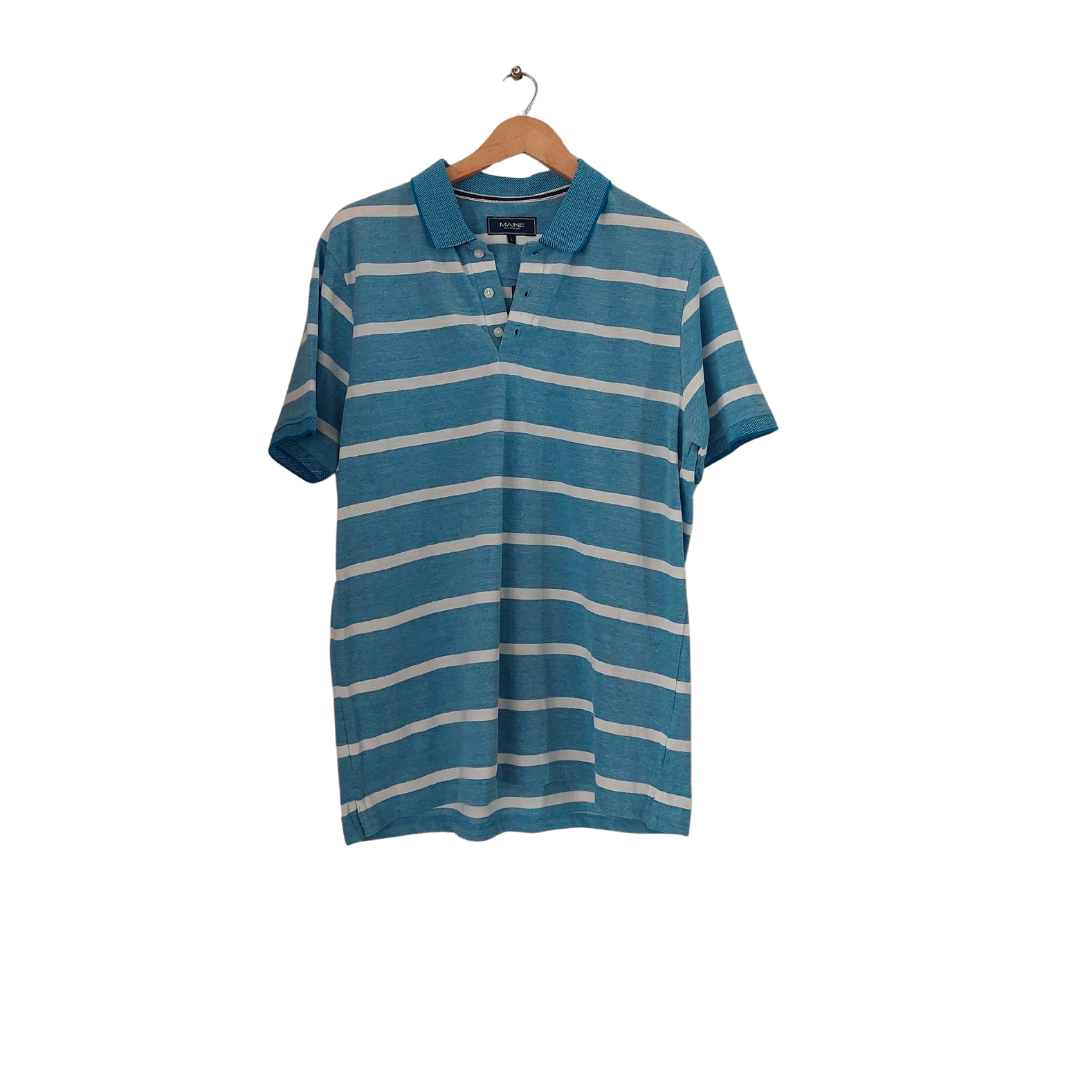 Light blue striped polo shirt shop