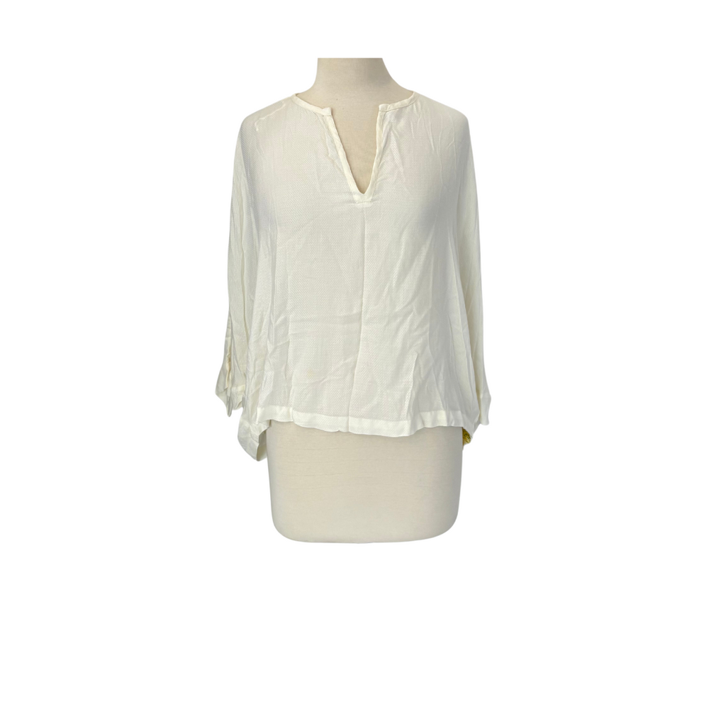 Mango Cream Printed Kimono Blouse | Like New |
