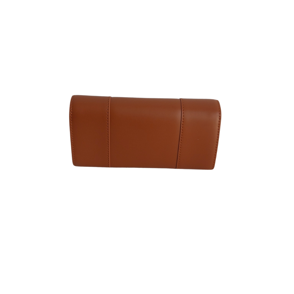 Karl Lagerfeld Sudan Brown Leatherette K/Stone Wallet | Brand New |