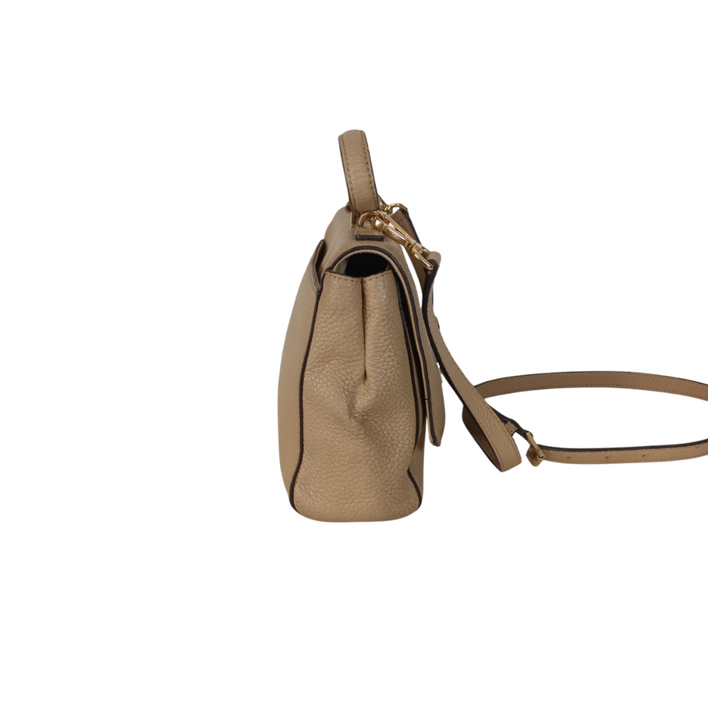 Michael Kors Beige Callie Leather Crossbody Bag | Pre Loved |