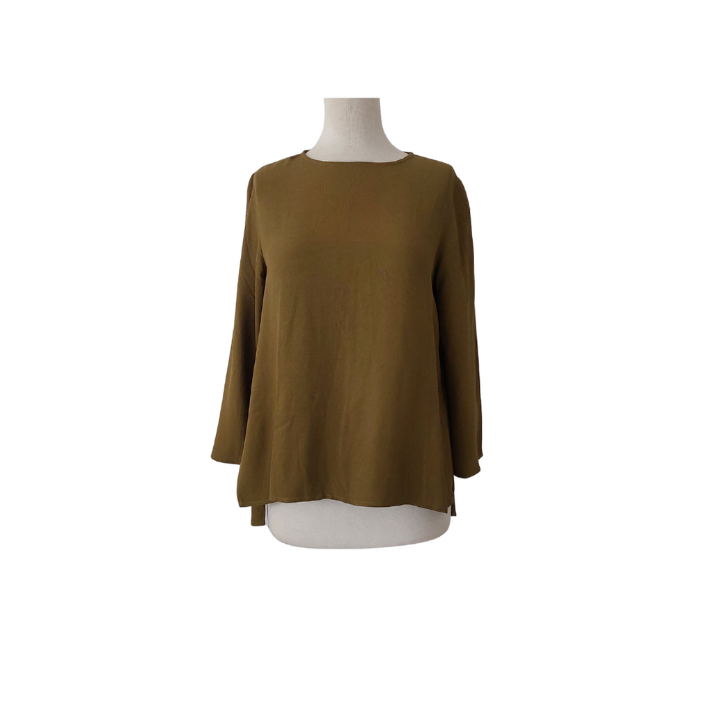 TopShop Olive Green Blouse | Gently Used |