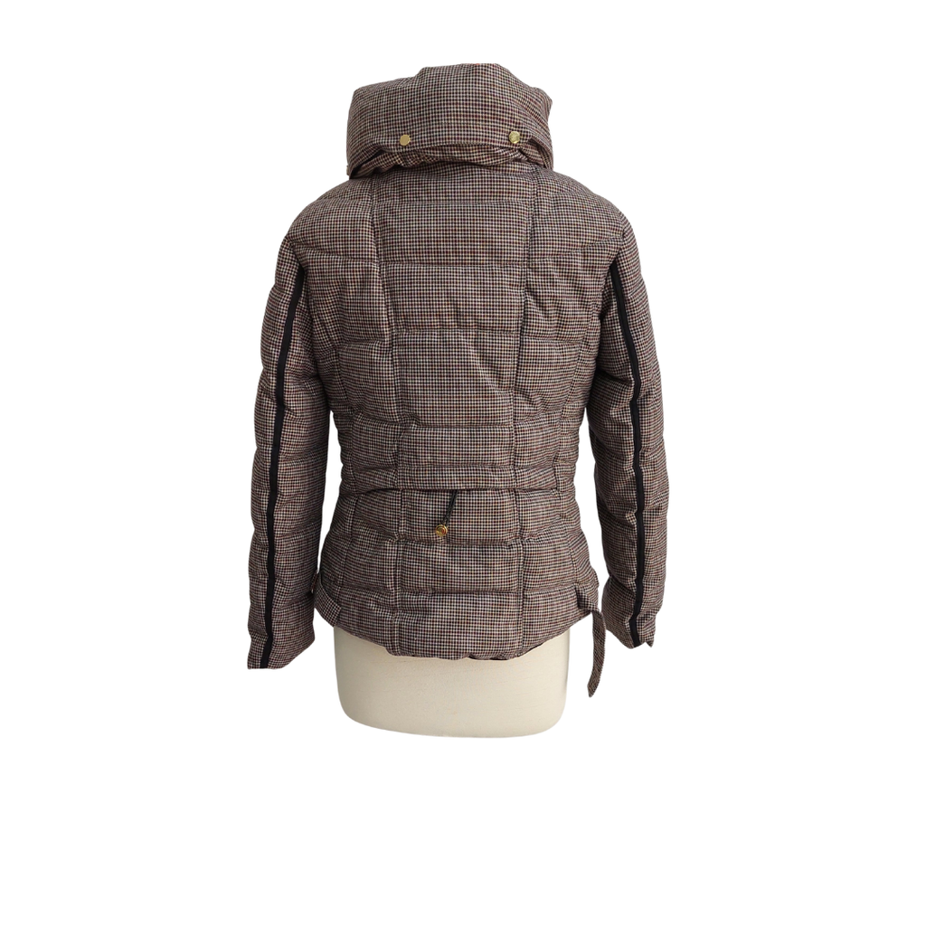 Next Black & Maroon Check Print Puffer Jacket | Gently Used |