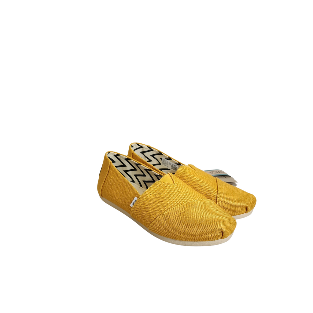 TOMS Alpargata Yellow Slip-on Canvas Shoes | Brand New |