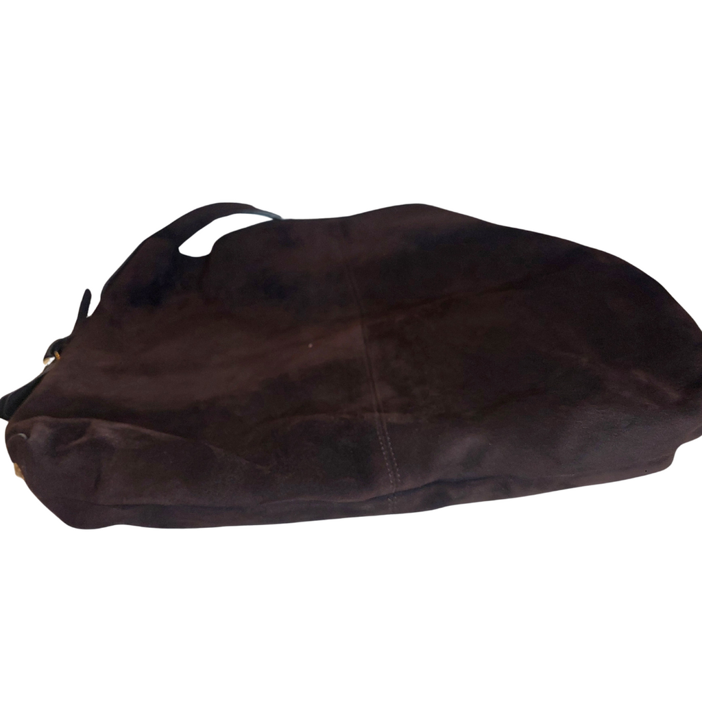 St. John's Brown Suede Shoulder Bag | Pre Loved |