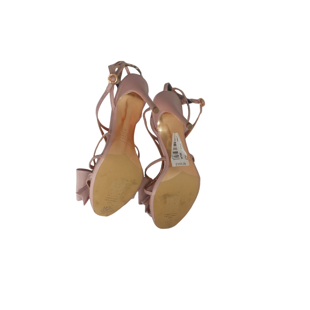Ted Baker Pink Arayi Bow Crystal Heel Sandals | Pre Loved |