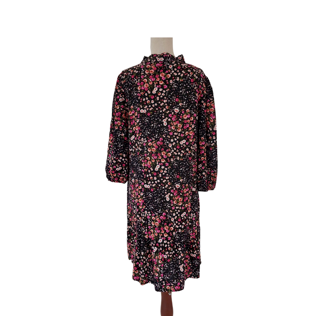 F&F Black & Pink Floral Printed Dress | Gently Used |