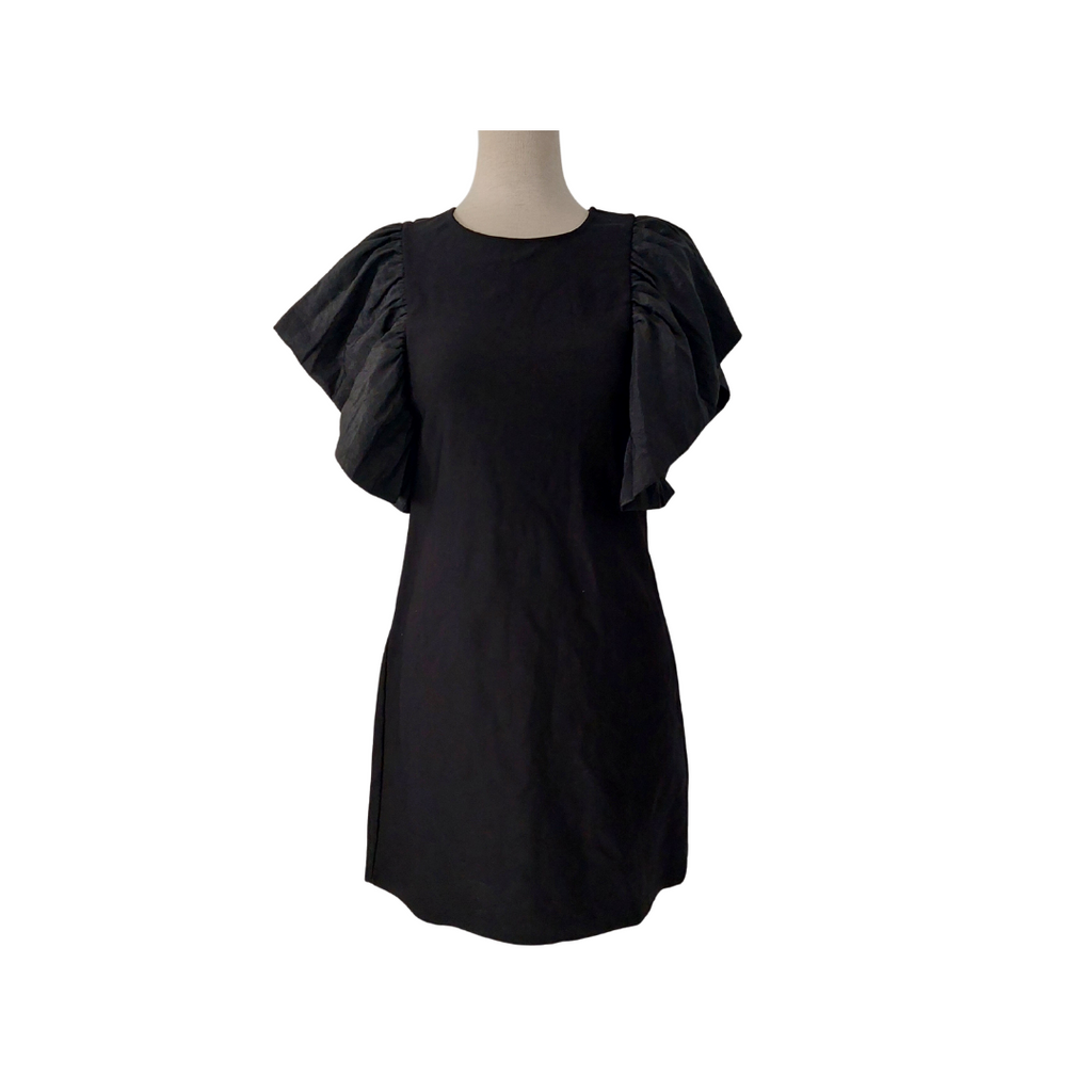 River Island Black Frill Sleeves Dress | Gently Used |