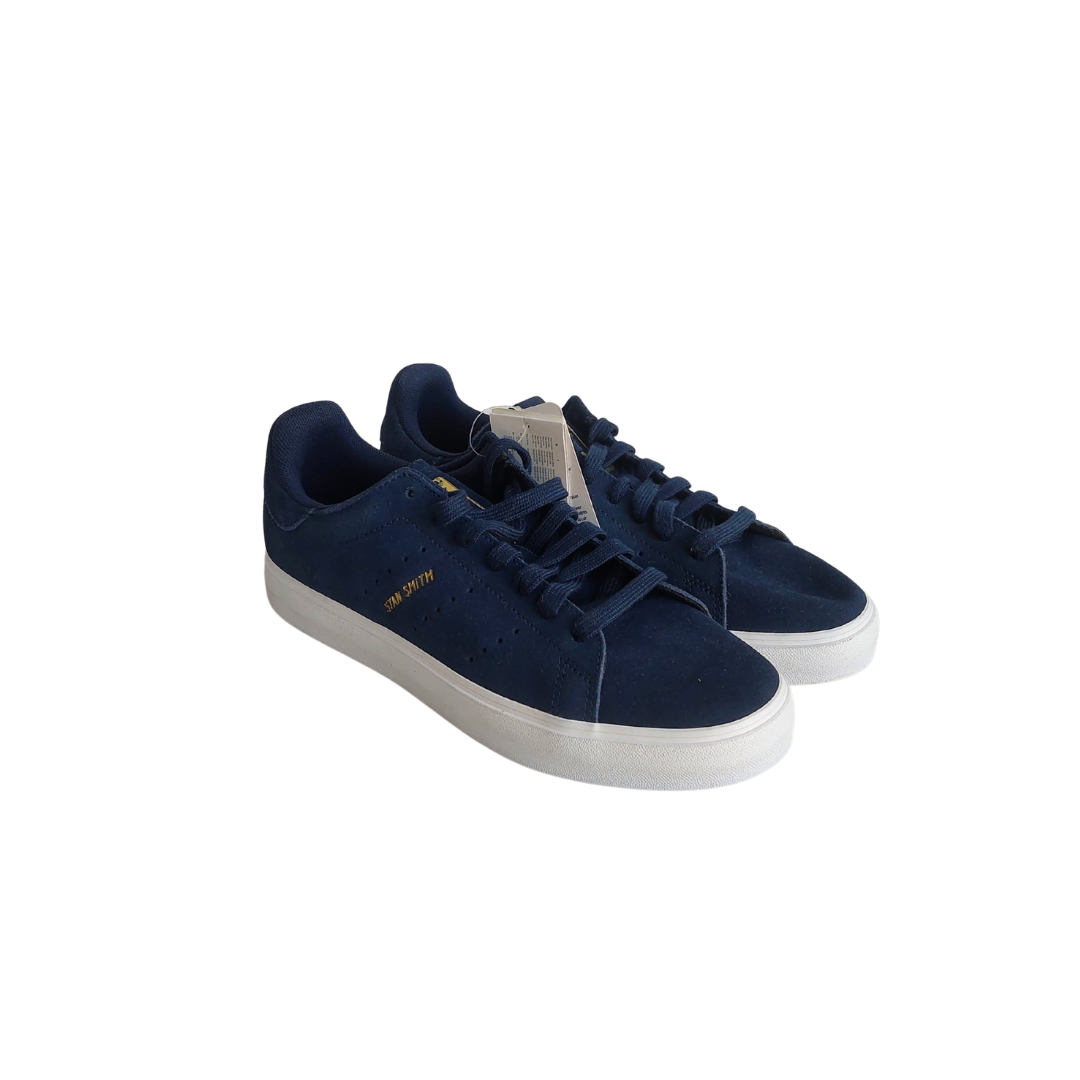 Vulc Sneakers Adidas Stan Smith Vulc Blue White Adidas Men's Blue Suede  Stan Smith VULC Sneakers Brand New