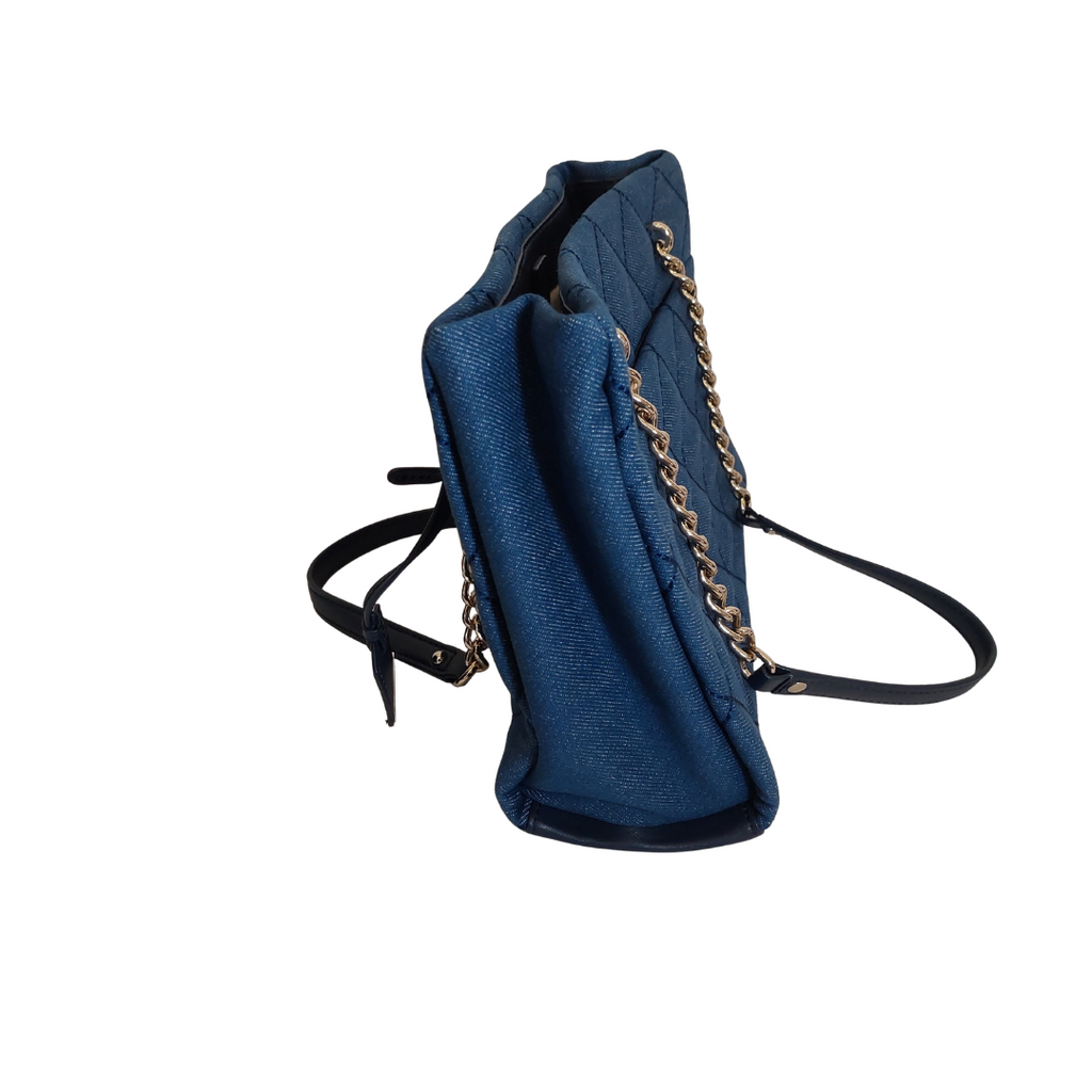 Kate Spade Blue Denim & Leather Quilted Shoulder Bag | Gently Used |